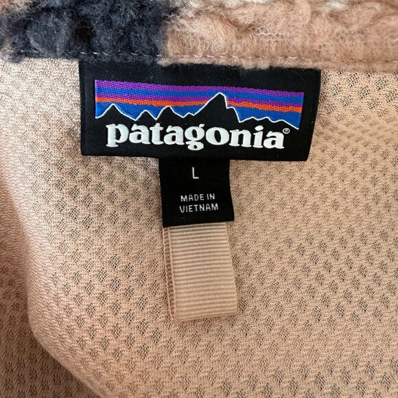 Patagonia Classic Retro X Deep Pile Fleece Jacket Full Zip Sz Large Gorp Core - Picture 4 of 5